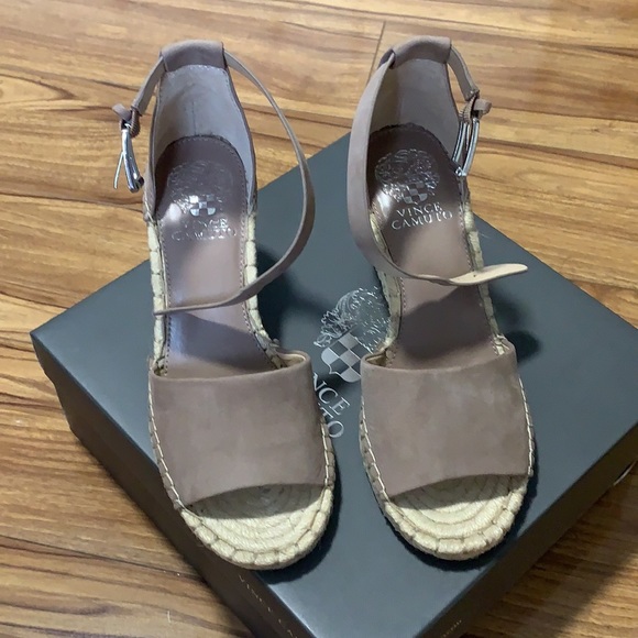 Vince Camuto Leera Wedges in Dusty Mink - Picture 4 of 10